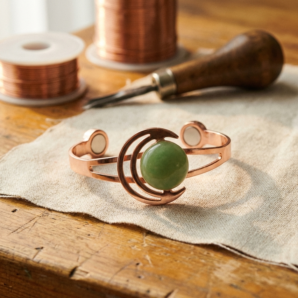 Calder's Sphere Green Copper Bracelet