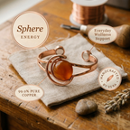 Calder's Sphere Orange Copper Bracelet