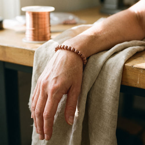 Calder's Bark Copper Bracelet