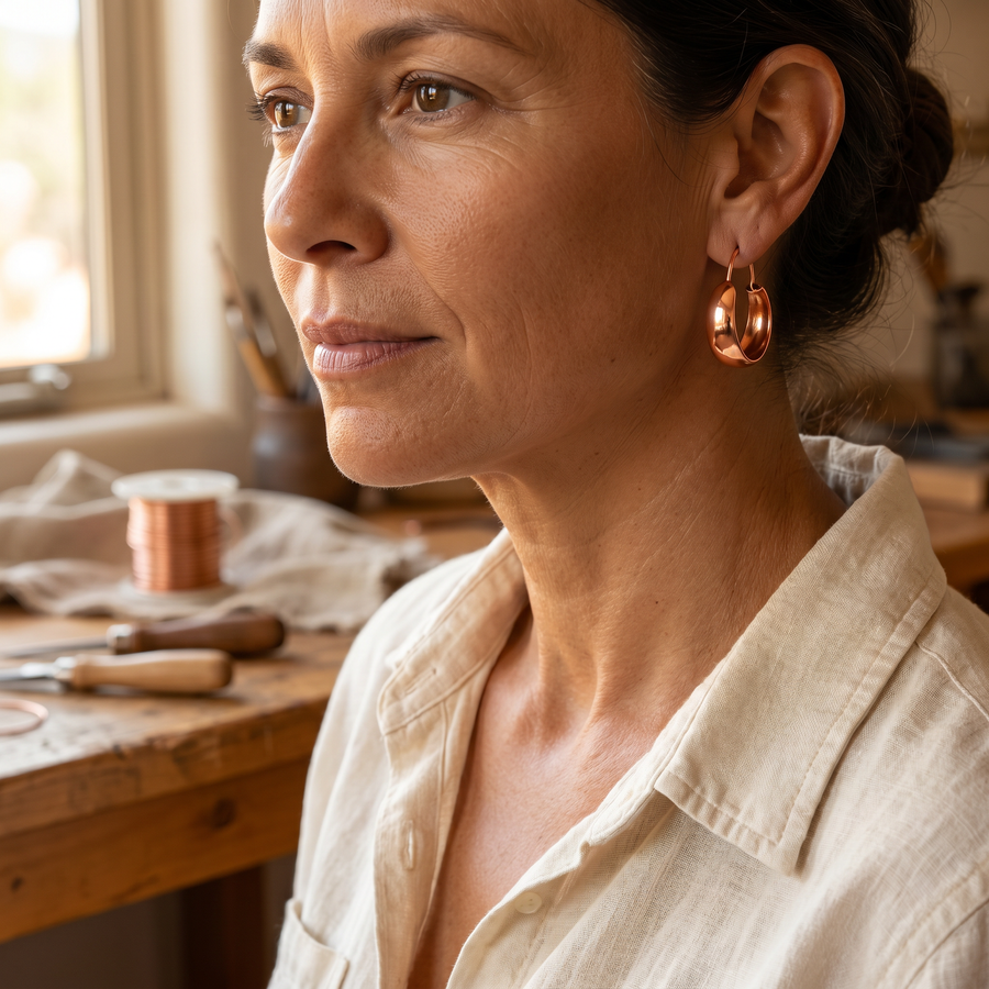 Calder's Dell Copper Earrings