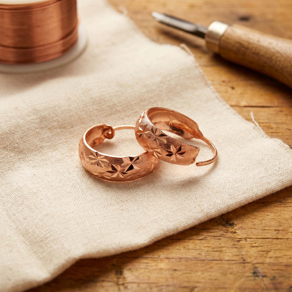 Calder's Dew Copper Earrings