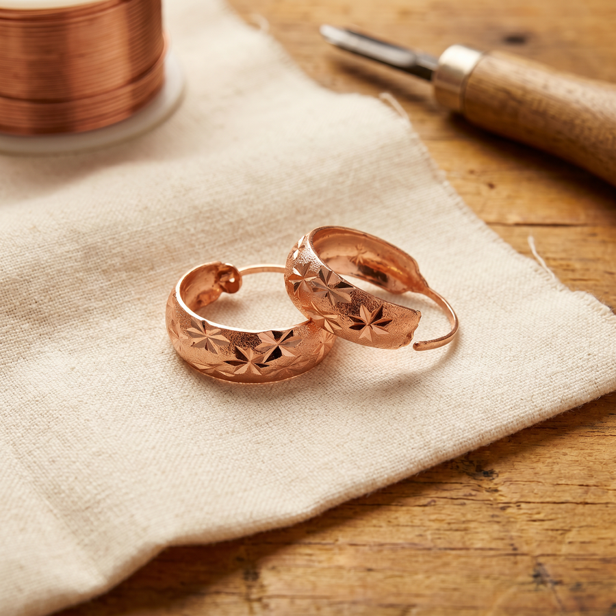 Calder's Dew Copper Earrings