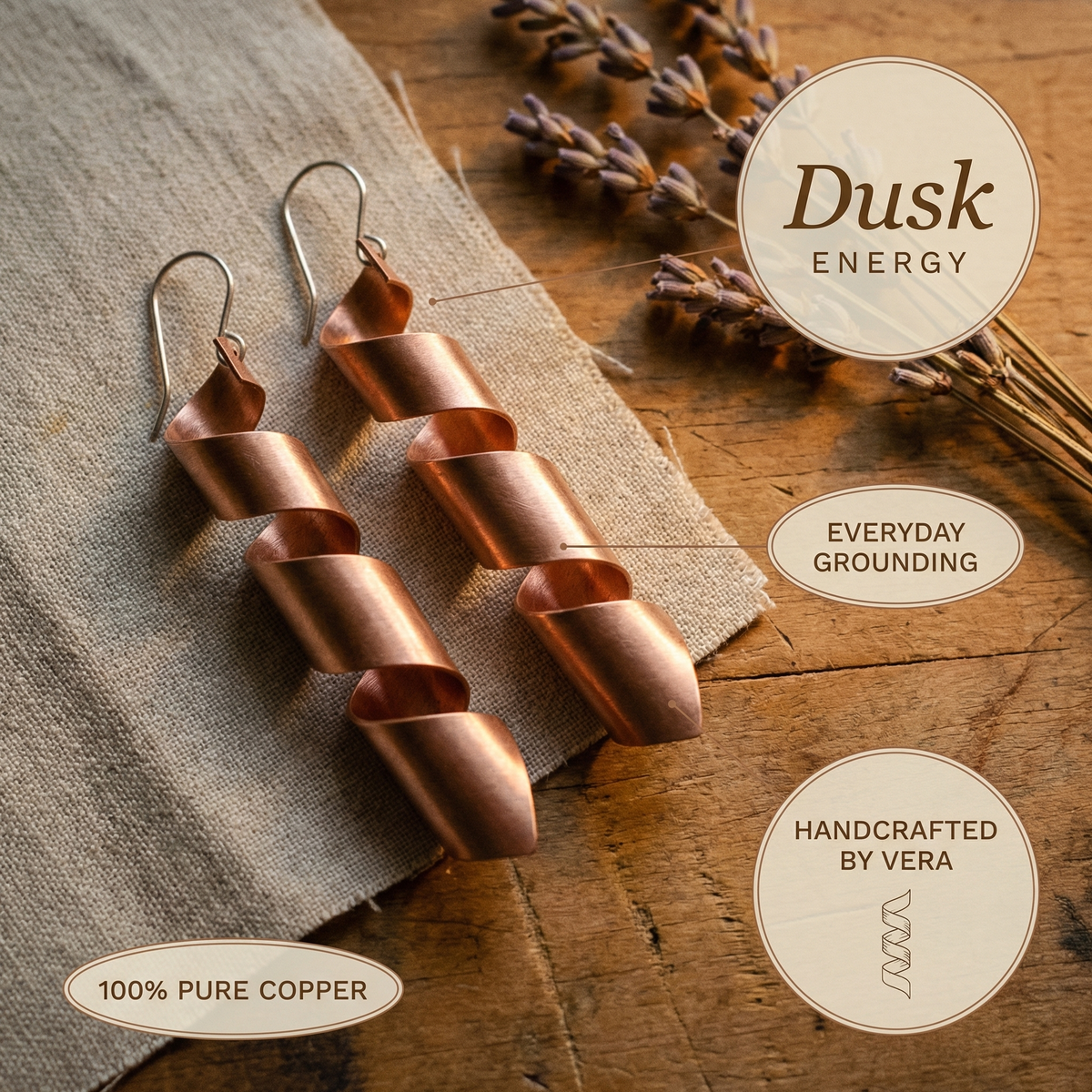 Calder's Dusk Copper Earrings