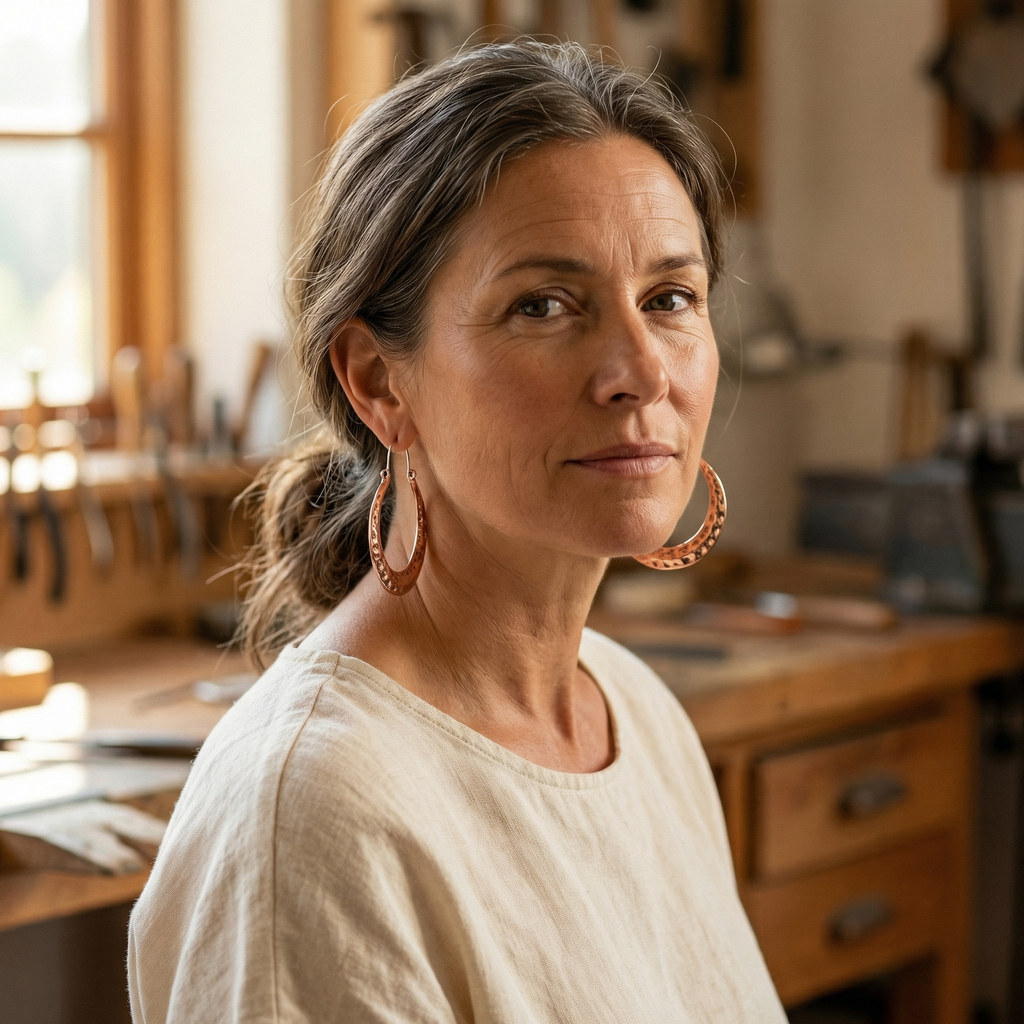 Calder's Ember Copper Earrings
