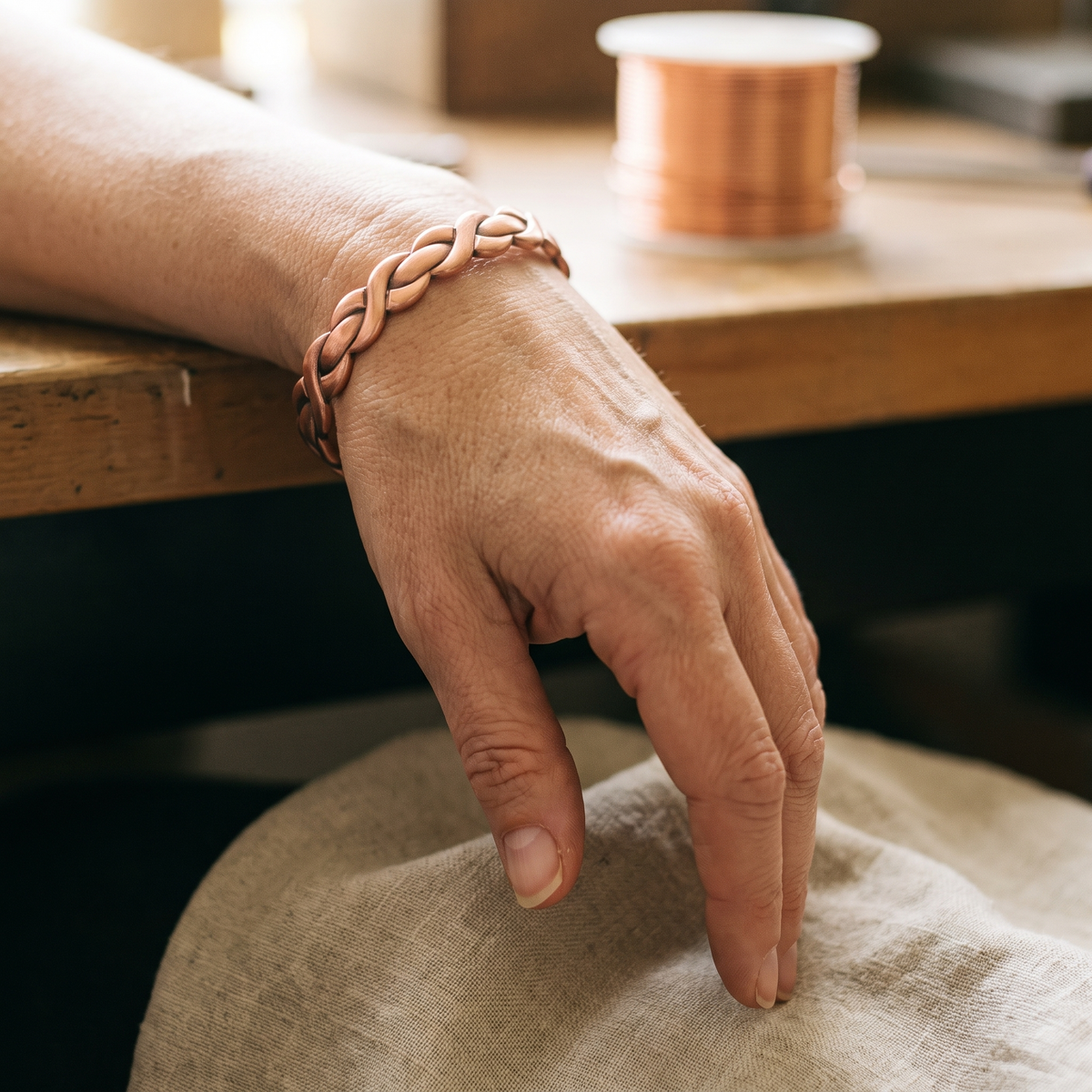 Calder's Loom Copper Bracelet