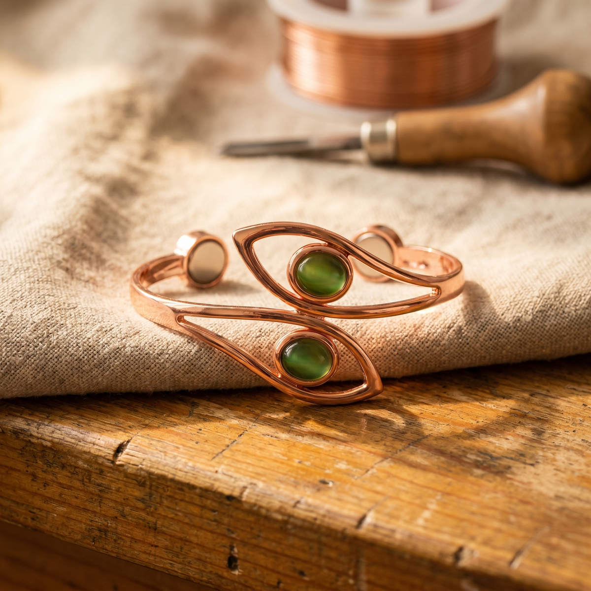 Calder's Opal Copper Bracelet