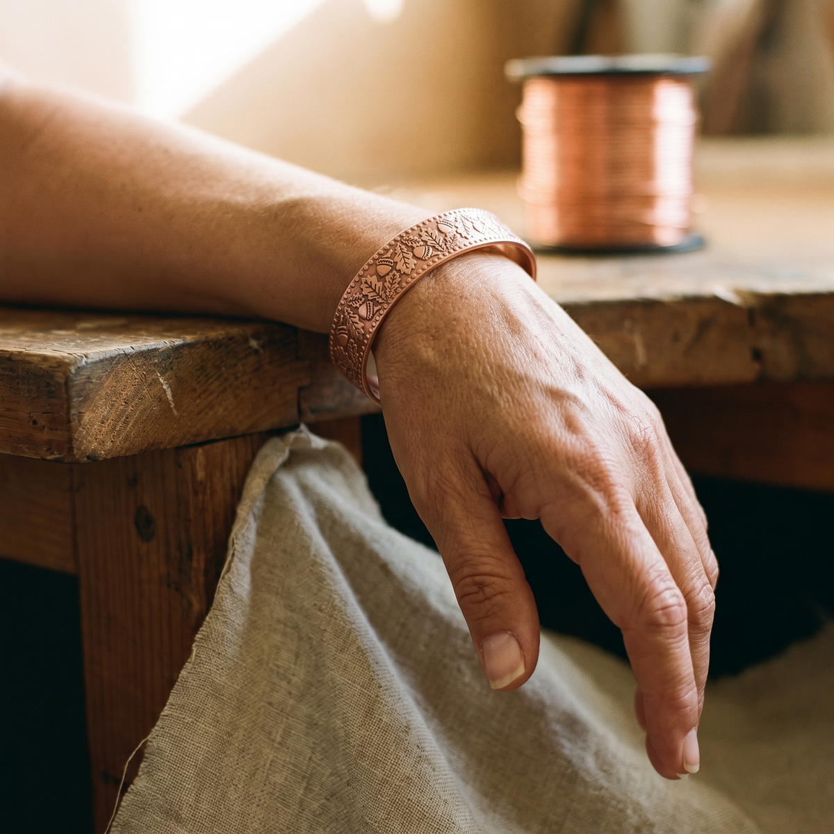 Calder's Timber Copper Bracelet