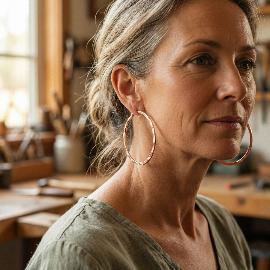 Calder's Willow Copper Earrings