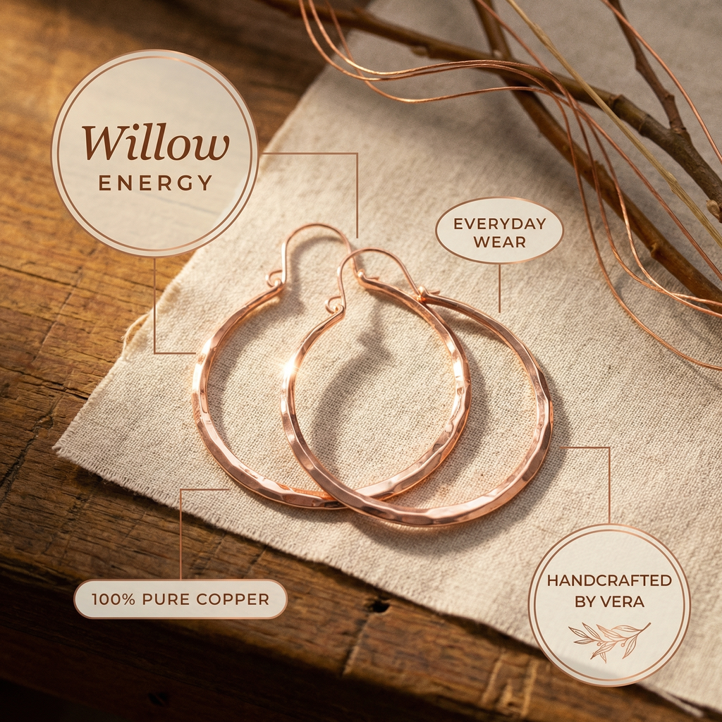 Calder's Willow Copper Earrings