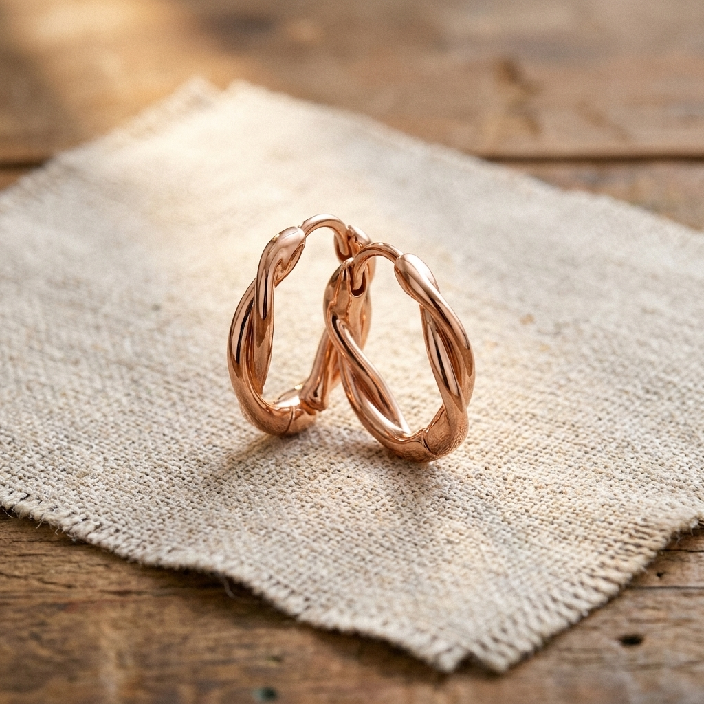 Calder's Wren Copper Hoop Earrings