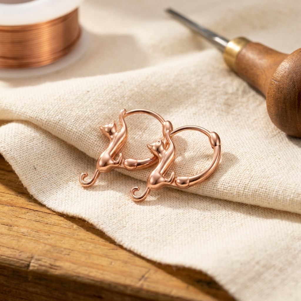 Calder's Swirl Copper Earrings