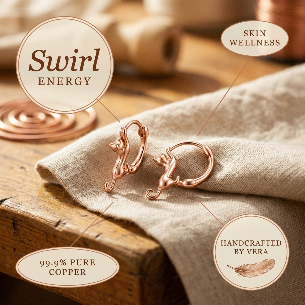 Calder's Swirl Copper Earrings