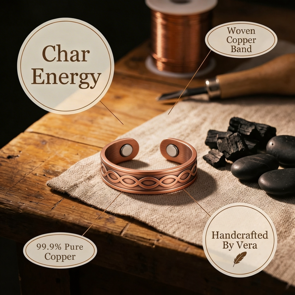 Calder's Char Copper Ring