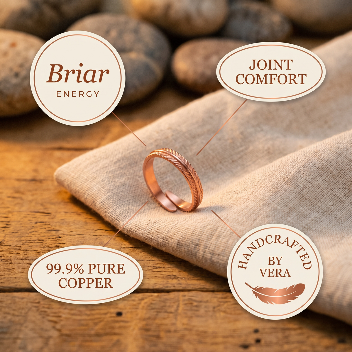 Calder's Root Copper Ring